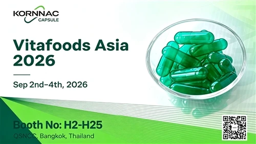 Invitation | KornnacCaps To Showcase At Vitafoods Asia 2026, Welcoming You At Booth H2-H25
