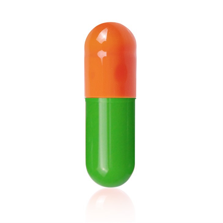 Orange-Green Gelatin Capsules
