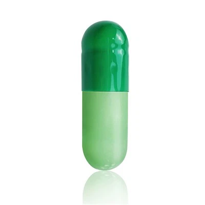 0# Purple Green Gelatin Capsules