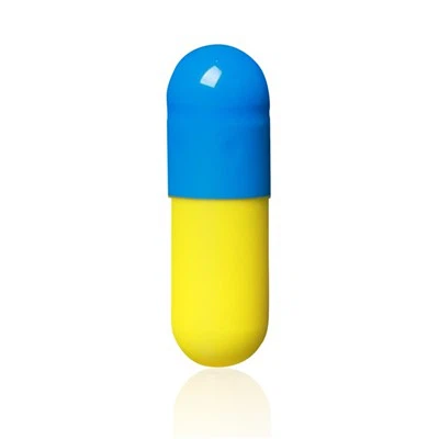 Blue And Yellow Gelatin Capsules