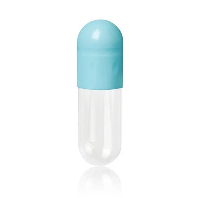 Blue-Transparent Gelatin Capsules