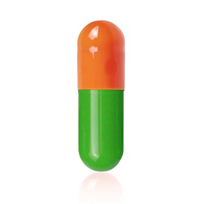 Orange-Green Gelatin Capsules