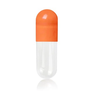 Orange-Transparent Gelatin Capsules